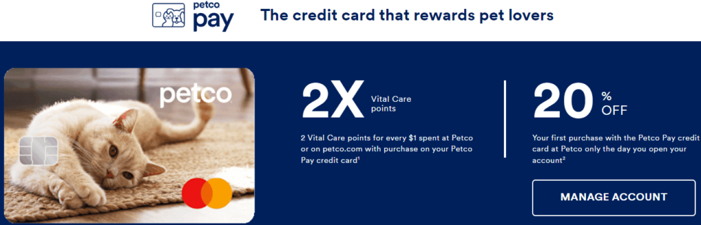 Petco credit card apply page