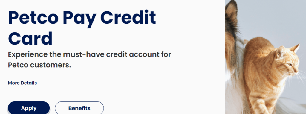 Petco credit card apply page