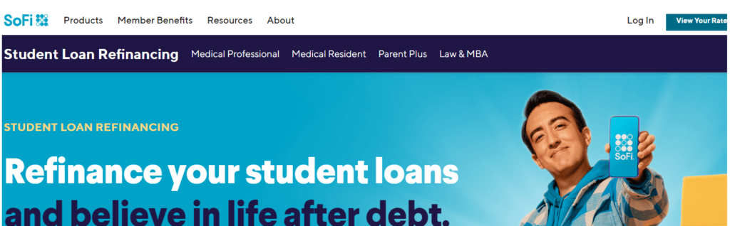 Sofi student loan refinance application